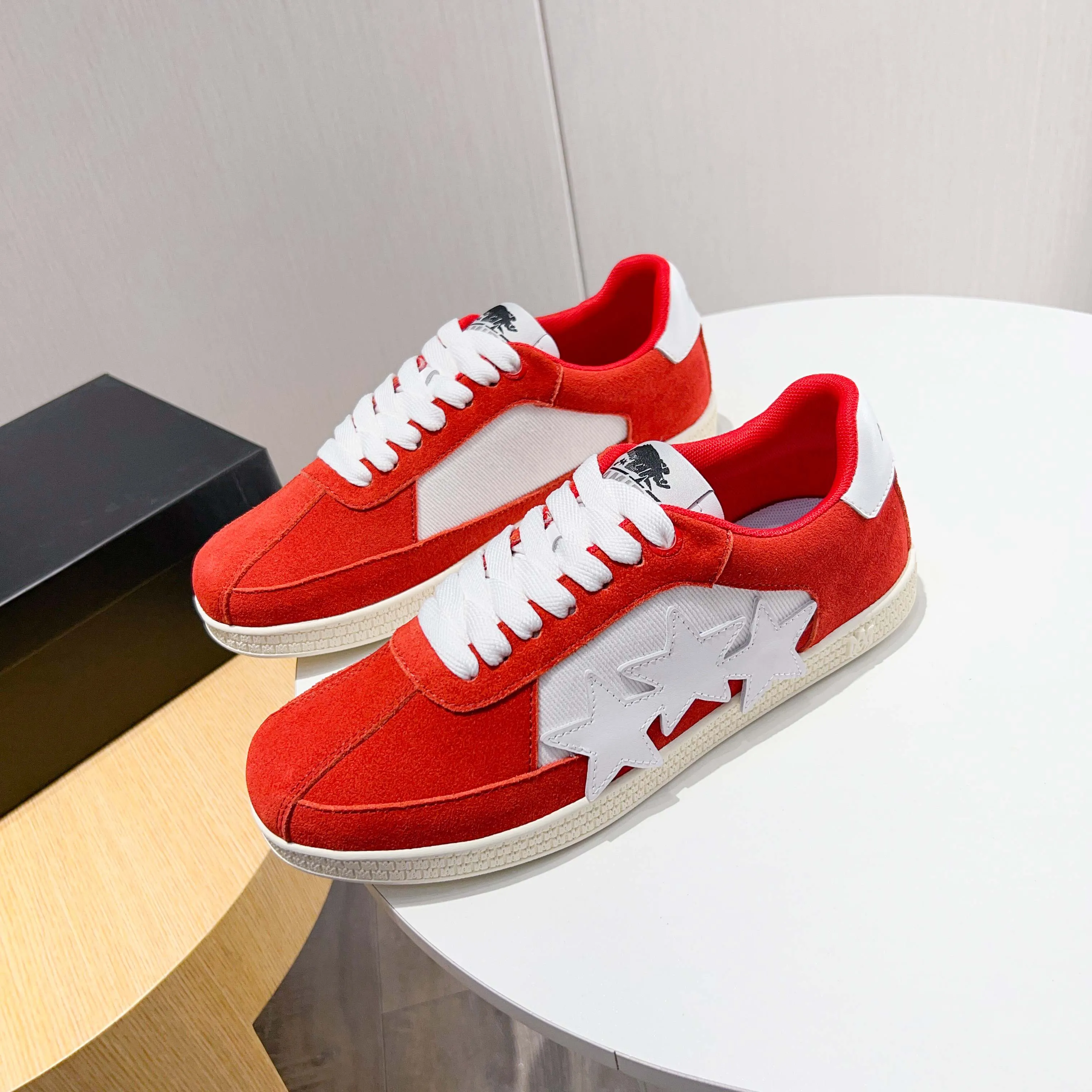 Men's shoes 💰420 [New style] 🌲🌲Balmain - New Amiri trendy shoes, low-top casual sports shoes, the same style as celebrities, made of selected pebbled cowhide and frosted cowhide, original outsole, comfortable on the feet, high-end workmanship, welcome to buy. Size: 39-45 (46 customized)